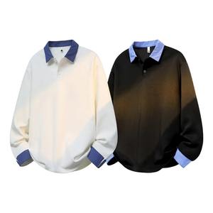 เสื้อสเวตเตอร์แบบสวมหัวสำหรับผู้ชาย, เสื้อโปโลแบบสวมหัวแขนยาวทรงหลวมลำลองสำหรับฤดูใบไม้ร่วงและฤดูหนาว - Product Image 5