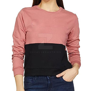 Sweat-shirts décontractés pour femmes en coton 100% durable, respirants, avec logo personnalisé sur le devant, de haute qualité, couleurs personnalisées, entièrement personnalisables - Product Image 4