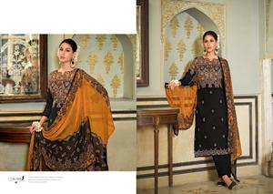 Vestido Duppata con estampado exclusivo del último diseñador Seda pesada y algodón puro con trabajo hecho a mano - Product Image 2