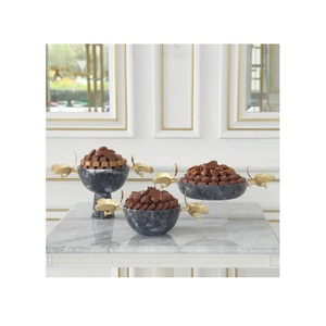 Platos para servir chocolate de mármol gris Tazón Venta al por mayor Platos para servir chocolate de mármol Tazón de fabricantes y proveedores - Product Image 1