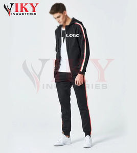 ชุดวอร์มสำหรับผู้ชายทรงสลิมฟิตผ้าโพลีเอสเตอร์เนื้อนุ่มยืดได้ชุดออกกำลังกายและวิ่งออกกำลังกายผ้าไนลอนจาก viky Industries - Product Image 5