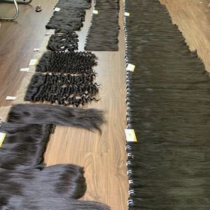 Extensiones de cabello Remy de color negro natural Cabello humano recto de hueso alineado de cutícula virgen Proveedor de cabello crudo de Vietnam 8-32 pulgadas - Product Image 1