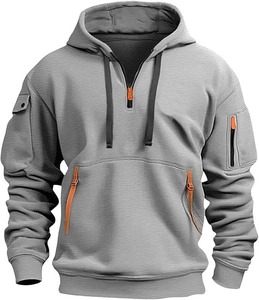 Custom <b>Men's</b> Hoodies Fleece Printing <b>for</b> <b>Men's</b> Zip <b>Pullover</b> Hoodie <b>Men</b> Sweatshirt with Pockets - Product Image 5