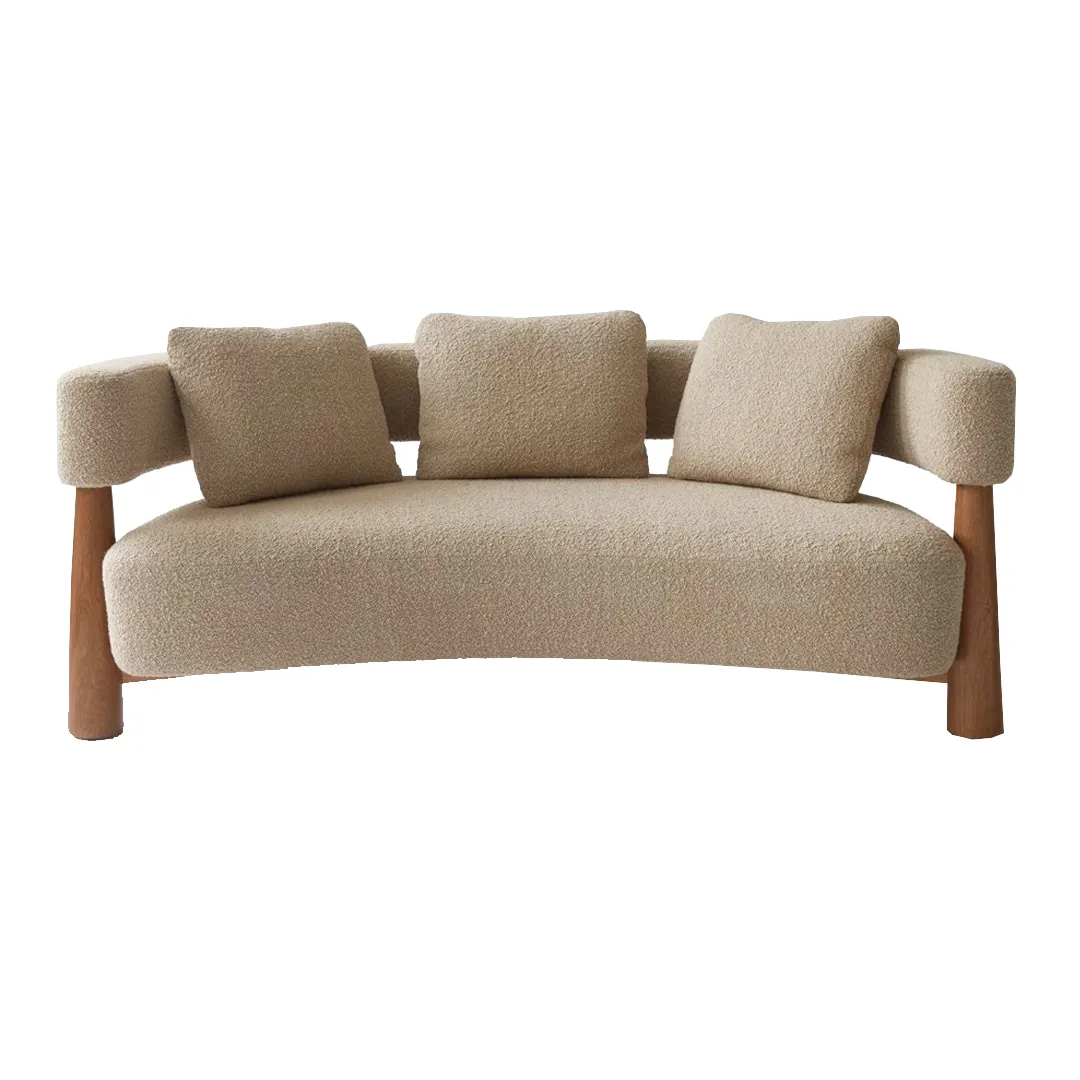 Special Design Rounded Couch Sofa Three Seater Sofa With High Backrest Unique Appearance