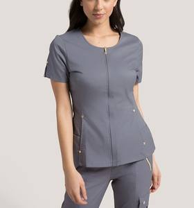 Conjuntos de uniformes de enfermera de secado rápido personalizables de alta calidad con impresión de logotipo para profesionales médicos, uniformes de salón de Spa - Product Image 4