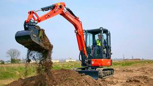 Miniexcavadora Hidráulica Compacta KX037-4 de 3.7 Toneladas con Cabina Cerrada para Motor, Alta Potencia de Excavación, Componentes Principales, Bomba, 1 Año de Garantía - Product Image 5