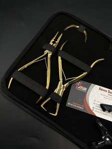 Juego de herramientas de extensión de cabello de acero inoxidable de grado quirúrgico, aplicador de microcuentas chapado en oro y alicates de extracción - Product Image 5