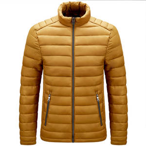 Veste matelassée d'hiver en nylon noir avec capuche pour hommes, conception personnalisée OEM - Product Image 1