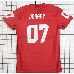 Camiseta de fútbol americano con bandera de malla sublimada personalizada de talla grande, ropa de fútbol americano - Product Image 3