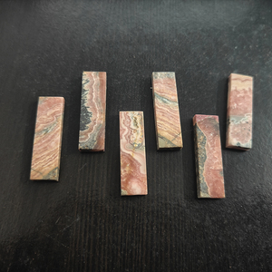 6 uds Rodocrosita Natural 35x10x4,5mm cabujón plano rectangular 167,4 Ct lote Iroc ventas calidad Rosa Rodocrosita cabina US $229,58 - Product Image 1