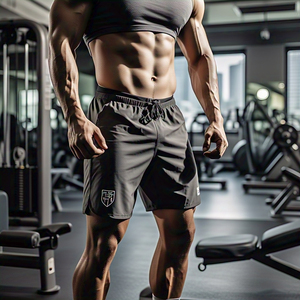 Vêtements de sport athlétiques 100% polyester pour hommes, couleur unie, entraînement fitness, course à pied et entraînement - Product Image 4