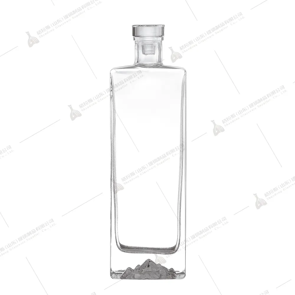 OT selling-botella de vidrio para beber vodka, recipiente de vidrio para licor