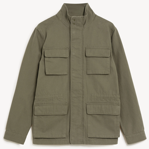 Veste d'hiver en coton épais personnalisée pour hommes Poches pour les mains Col tourné Zip doublé avant Vêtements de travail durables en coton chino sergé pour le printemps - Product Image 5