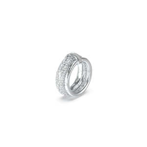Bague de fiançailles en diamant naturel taille brillant rond pour femme, taille 54, 200g, bijoux de luxe - Product Image 1