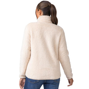 Custom Fuzzy Polar Fleece Cozy Full Zip Up Sherpa Chaqueta de Sherpa de felpa con bolsillos para las mujeres - Product Image 3