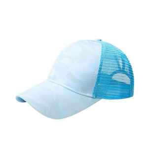 Chapeau de camionneur uni 5 panneaux de haute qualité pour hommes Casquette en maille élégante à la mode avec broderie 3D personnalisée et impression bouffante - Product Image 2