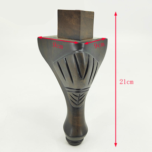 Pieds de canapé modernes de remplacement en bois de caoutchouc, écologiques, durables, élégants, pour salon, appartement, meubles, faciles à installer - Product Image 2