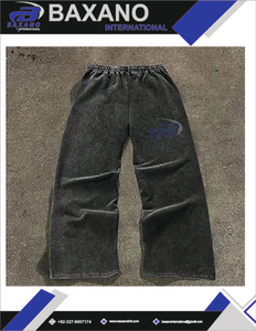 Pantalon de survêtement pour homme, sportif, surdimensionné, taille élastique, polyester/coton, streetwear décontracté, avec bandes latérales. - Product Image 5