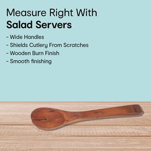 Produits tendance 2024 Nouveautés Cuillère et fourchette en bois et résine, service à salade, ensemble de 2 pièces, qualité alimentaire, écologique, service à salade en bois - Product Image 4