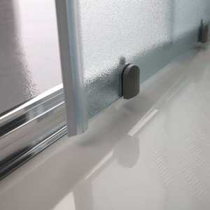 Mampara de Ducha de Vidrio Mate de 70x70 cm con Puertas Corredizas, Cortina de Ducha Estilo Génova - Product Image 5