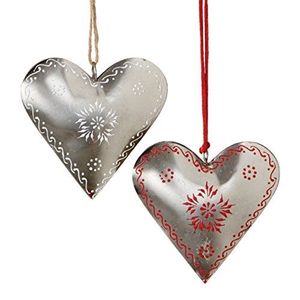 Ensemble de 2 décorations de Noël en fer forgé faites à la main, design personnalisé, finition argentée, style moderne, 100 pièces, arbre de Noël, vacances - Product Image 1