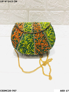 Stylish Designer Multi-Color Handcrafted Ladies Metal Mosaic <b>Evening</b> <b>Bags</b> Fashionable Clutch Purse - Product Image 6