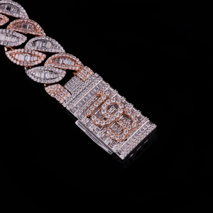 Chaîne cubaine Iced Out plaquée rhodium avec diamants Moissanite VVS en argent sterling 925, collier Hip Hop pour usage quotidien - Product Image 4