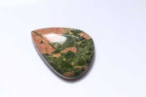 Fabuloso Natural Unakite Jasper Pear Cut Cabochon Gemstone para la fabricación de joyas Grado superior Suelto Suave Pulido - Product Image 5