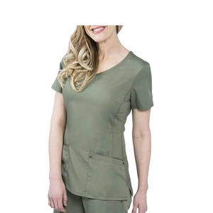 Traje de enfermera de LICRA impermeable tejido para mujer con logotipo personalizado, Jersey elástico, conjuntos de enfermería, uniformes de hospital - Product Image 2