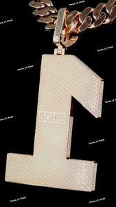 Colgante Premium VVS con Incrustaciones de Diamantes Estilo Cubano, Cadena de Eslabones Cubanos, Joyería de Moda de Lujo - Product Image 5