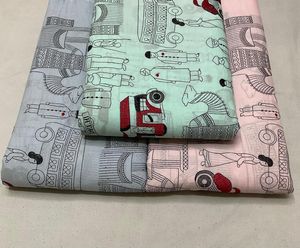 Trabajo de bordado multicolor de algodón cambric puro para disfraces, tela de material Kurti - Product Image 6