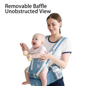 9-in-1 Ergonomic Baby <strong>Carrier</strong> Newborn to <strong>Toddler</strong> Foldable Portable Hip Seat <strong>Backpack</strong> Breathable Mesh Outdoor Hiking 20kg Load - Product Image 5