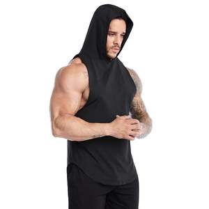 Men Hooded <b>sleeveless</b> <b>Hoodies</b> - Product Image 2