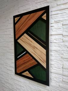 Colgante de pared de madera hecho a mano único con diseño de tapiz bohemio y borlas, pieza decorativa artística para estilo y moderno - Product Image 2