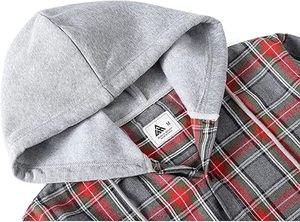 Camisa de Franela con Capucha y Diseño de Logotipo Personalizado 2026 para Hombre, Camisas a Cuadros, Sudadera con Capucha de Manga Larga, Chaqueta con Botones, Camisa de Hombre - Product Image 4