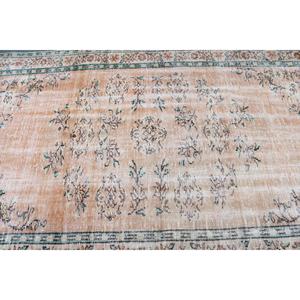 Tapis turc vintage de 5,1 x 8,1 pieds, grand tapis, tapis rayé marron - Product Image 5