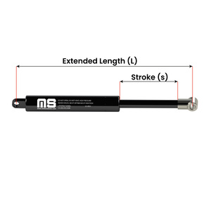 Vérin à gaz LS14ZK-500-1102-F1 certifié ISO Course de 500mm Support de levage en acier Ressorts de cylindre industriels Compression de 1102mm - Product Image 3
