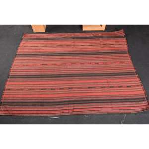 พรมสไตล์ตุรกีขนาดใหญ่4.7x5.4ฟุต, พรมปูพื้นแบบถักสีดำสีแดงคลาสสิกมีลายเย็บปะด้านหลังเป็นยางสำหรับโถงทางเดินห้อง - Product Image 3