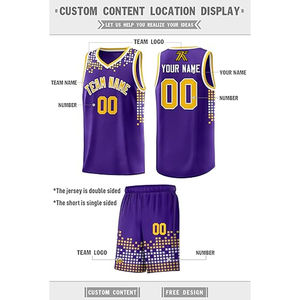 Maillot de basket-ball personnalisé, uniforme d'équipe, jersey de haute qualité, vêtements de sport respirants en maille - Product Image 3