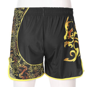 Short d'entraînement MMA unisexe en satin de coton pour la boxe Muay Thai BJJ avec logo personnalisé Service OEM - Product Image 2