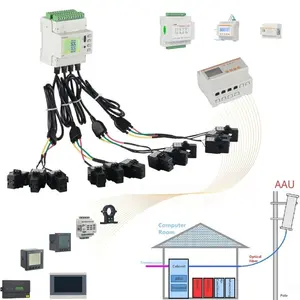 Acrel 3 giai đoạn 380VAC kWh Meter với mở CTS 1 RS485 tiêu thụ năng lượng màn hình cho viễn thông cơ sở trạm