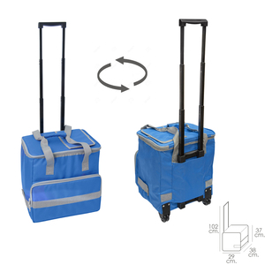Borsa frigo con ruote blu da 38 litri - Product Image 1