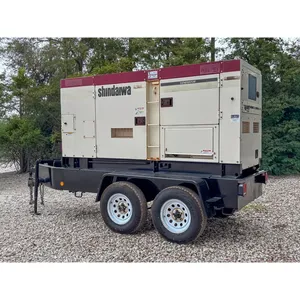 Groupe électrogène diesel industriel 80 kW avec sélecteur de tension, remorquable, pour usage commercial de secours - Product Image 2