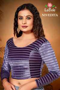 Blusa púrpura Georgette para mujer, manga de codo con bordado elegante, perfecta para fiestas, bodas y ropa informal - Product Image 3