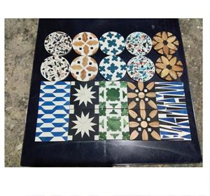 Ensemble de sous-verres en matériaux personnalisés Tampons ronds en pierre de style classique pour la cuisine Fabriqué en Inde - Product Image 3