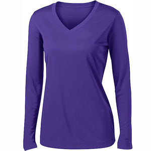 Alta calidad, cómodo, el mejor tamaño personalizado, Material de poliéster 100%, ropa deportiva para mujer, camisa fresca, camisas húmedas para mujer - Product Image 6