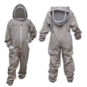 Combinaison d'apiculture professionnelle à 3 couches ventilées en coton, haute visibilité, protection de sécurité, respirante, anti-abeilles, vêtements de travail - Product Image 4