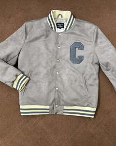 Chaquetas de moda Forro acolchado Parches de chenilla personalizados Letterman College Hombres Bomber Béisbol Chaqueta universitaria de lana a prueba de viento Hombres - Product Image 1