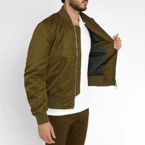 Chaqueta Bomber Informal para Hombre, Estilo Urbano, con Logotipo Personalizado, Cuello Alto, Ligera, Impermeable, Transpirable, de Lona Lisa Teñida - Product Image 6