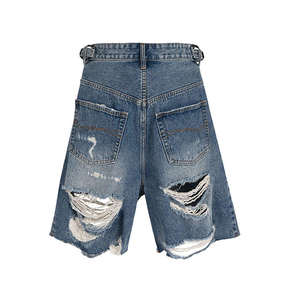 Pantalones Cortos Vaqueros Casuales para Hombre, Estilo Nuevo, Hechos a Medida, Color Sólido, Cierre de Cremallera, 100% Algodón, Transpirables, de Secado Rápido - Product Image 2